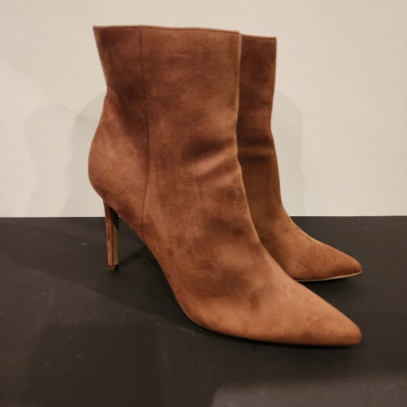 FOREVER 21 Brown Microsuede Stilletto booties SIZE 10M - Picture 8 of 12